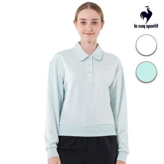 【LE COQ SPORTIF 公雞】休閒經典長袖POLO衫 女款-2色-LWU22344