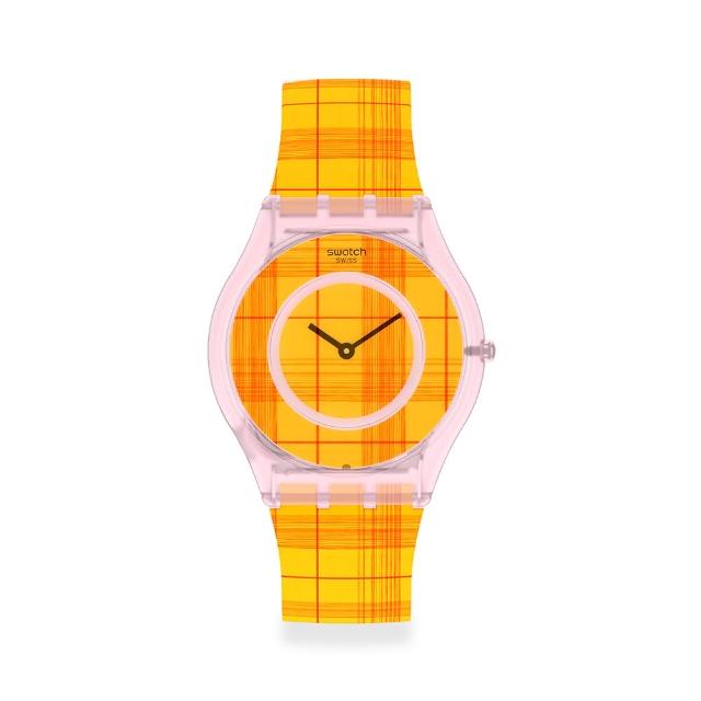 【SWATCH】SKIN超薄系列 FIRE MADRAS 01 熱情紗麗 手錶 瑞士錶 錶(34mm)