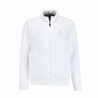【PING】男款異素材剪接蓄熱保暖高爾夫外套-白(防潑水/防風透氣/GOLF/高爾夫/PC24212-73)