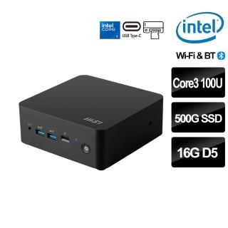 【MSI 微星】Intel六核{女武神}迷你電腦(Core3 100U/Cubi/16G/500GB)