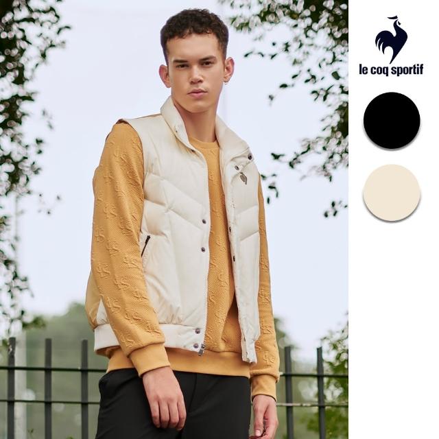 【LE COQ SPORTIF 公雞】官方直營 休閒經典羽絨背心 男女款-3色-LWU61391_LWU62391