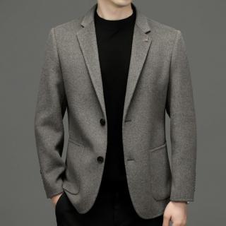 【米蘭精品】現貨+預購 西裝外套休閒西服(保暖秋冬手工羊毛男外套4色74ie1)