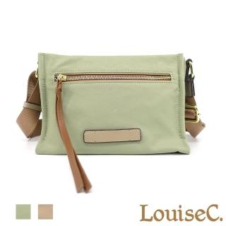 【LouiseC.】真皮 Tree House 質感牛津尼龍+牛皮方形斜揹包-2色(真皮包包 CC16122)