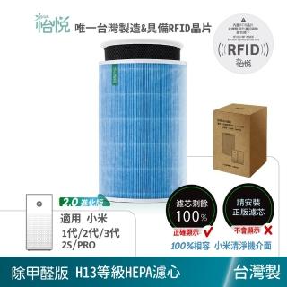 【怡悅】HEPA濾心（除甲醛版）適用米家 小米 1代/2代/2S/3代/ Pro 空氣淨化器(小米清淨機專用 含RFID晶片)