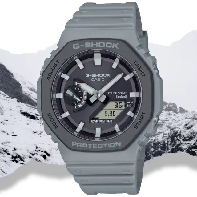 CASIO 卡西歐 G-SHOCK 藍牙連線 街頭時尚 八角雙顯太陽能腕錶(GA-B2100LUU-8A)