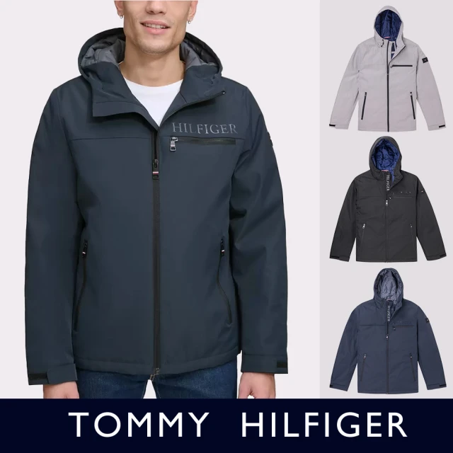 Tommy Hilfiger TOMMY 經典印刷文字風衣外套 上衣-多色組合(平輸品/秋冬舒適)