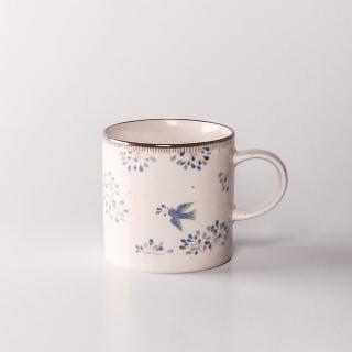 【上作美器】日本製森林系-青鳥馬克杯/水杯/茶杯/咖啡杯(300ml、霧面白)