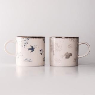 【上作美器】日本製森林系-雙人組馬克杯/水杯/茶杯/咖啡杯(300ml、霧面白)