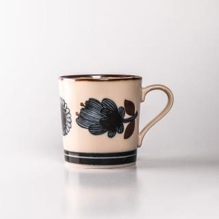 【上作美器】日本製復古花繪馬克杯/水杯/茶杯/咖啡杯(340ml)