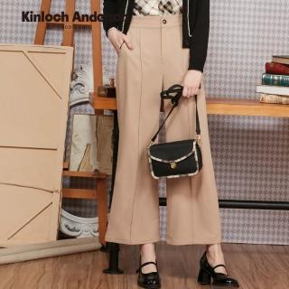 【Kinloch Anderson】金安德森女裝 百搭時尚口袋出芽剪裁顯瘦長褲(KA1362014 卡其/黑色)
