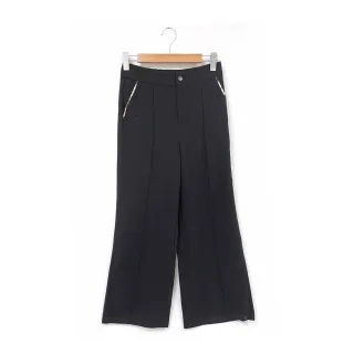 【Kinloch Anderson】金安德森女裝 百搭時尚口袋出芽剪裁顯瘦長褲(KA1362014 卡其/黑色)