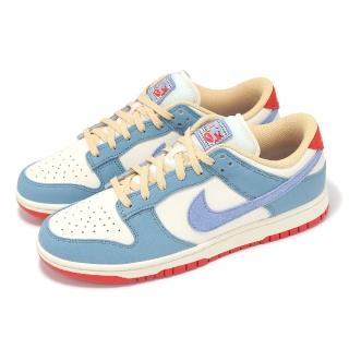 【NIKE 耐吉】休閒鞋 Dunk Low PRM 男鞋 女鞋 單寧藍 紅 貼布 復古 Denim Turquoise(HJ9112-110)