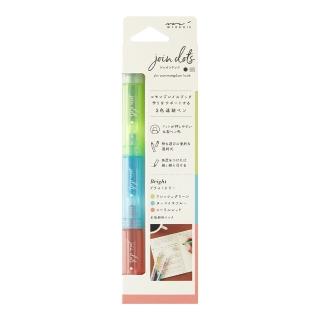 【MIDORI】《JoinDots 三色標記螢光筆》單入