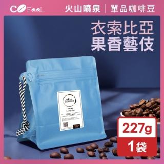 【Cofeel 凱飛】鮮烘豆衣索比亞果香藝伎咖啡豆半磅-淺中烘焙(227g/袋)