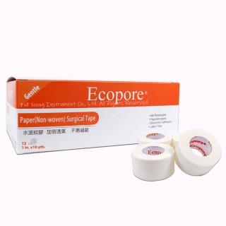 【Ecopore】水波紋醫療透氣膠帶白1吋(12卷/盒)