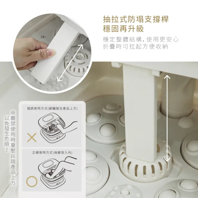 【AWSON 歐森】全自動電動滾輪摺疊泡腳機泡腳桶/足浴機AFM-350(觸控/氣泡/可拆卸滾輪)