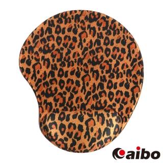 【aibo】豹紋矽膠舒適護腕鼠墊