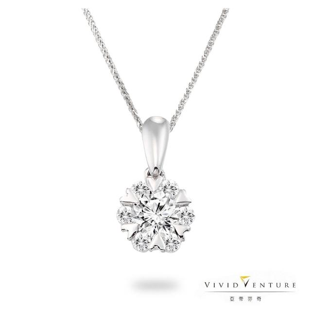 【Vividventure 亞帝芬奇】GIA 30分 DI1 3VG 八心八箭 天然鑽 鑽石 項鍊 閃。愛(14K金台+14K金鍊)