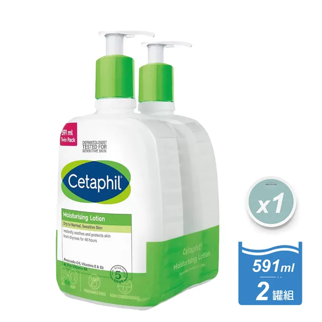 【Cetaphil】2入組-長效潤膚乳(591毫升/入)
