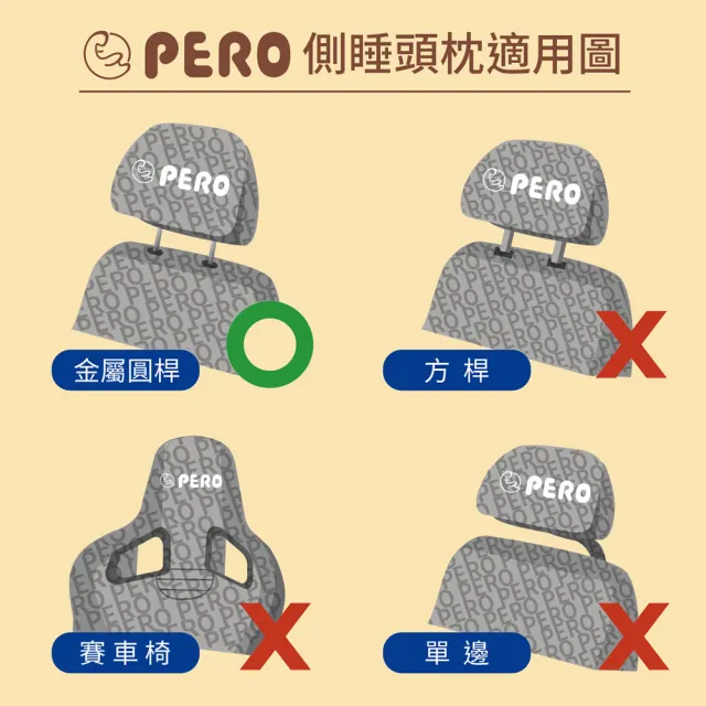 【PERO】車用睡眠靠枕 汽車側靠枕 睡覺神器(親膚皮革款側睡頭枕)