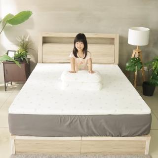 【小老闆寢具】標準單人3尺 綠葉透氣布 5cm支撐版乳膠 摺疊床墊枕頭組(日式三折設計 租屋/外宿便攜)