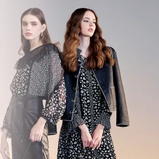 【KERAIA 克萊亞】闇之女王小格紋羊皮外套