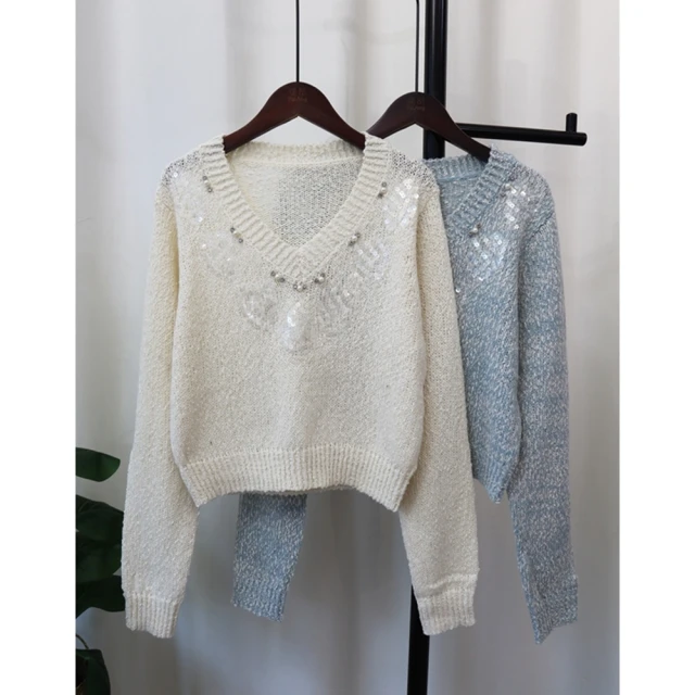 米蘭精品 洋裝長袖連身裙(洋氣設計感撞色荷葉邊收腰過膝赫本風