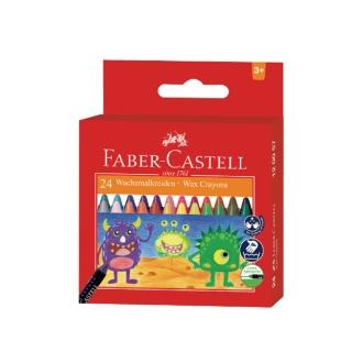 【Faber-Castell】德國輝柏 無毒蠟筆 24色 120057(學齡 塗鴉 畫畫 美術)