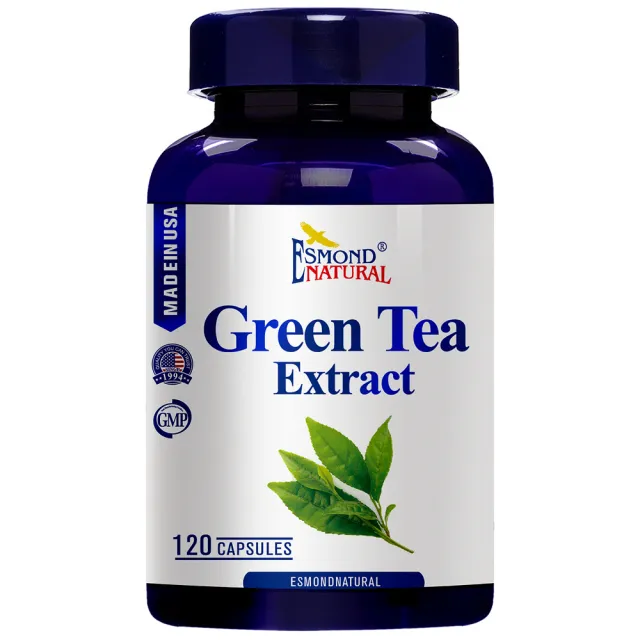 【Esmond Natural 愛司盟】綠茶菁萃膠囊食品1瓶 (120顆/瓶)
