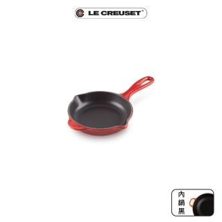 【Le Creuset】琺瑯鑄鐵鍋單柄圓煎盤16cm(櫻桃紅)
