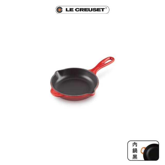 【Le Creuset】琺瑯鑄鐵鍋單柄圓煎盤16cm(櫻桃紅)