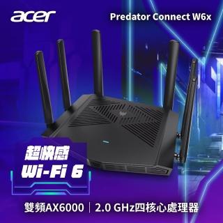【Acer 宏碁】Predator Connect W6x AX6000 Wi-Fi 6 電競路由器