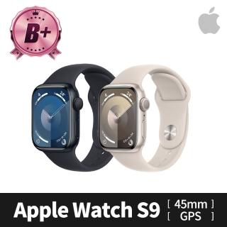 【Apple】B+ 級福利品 Apple Watch S9 GPS 45mm 鋁金屬錶殼(副廠配件/錶帶顏色隨機)