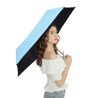 【雨傘王】1+1組合 五折口袋傘 黑膠 防曬降溫 折疊傘 手開傘 小包可放 50CM(BigPurple 超值款無維修)