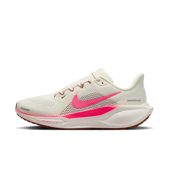 NIKE 耐吉 AIR ZOOM PEGASUS 41 慢跑鞋 運動鞋 女鞋 米白 粉紅 小飛馬 透氣 緩震(FD2723-107)