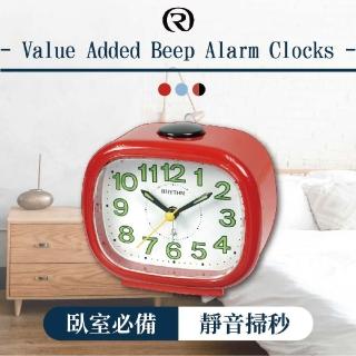 【RHYTHM 麗聲】晨間時光首選家居貪睡夜燈鈴聲鬧鈴鬧鐘(寶石紅)