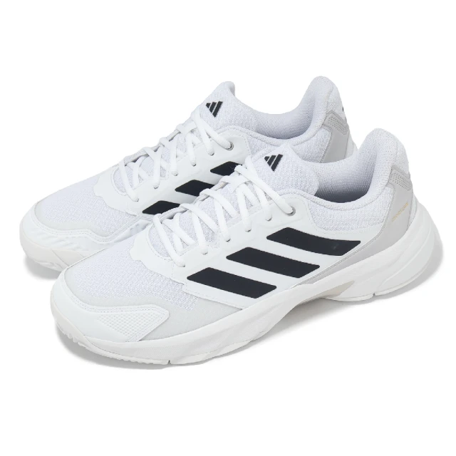 adidas 愛迪達 網球鞋 CourtJam Control 3 M 男鞋 白 黑 運動鞋 愛迪達(IF7888)