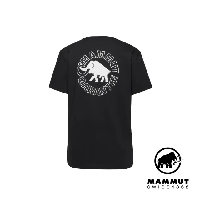【Mammut 長毛象官方直營】Mammut Base Guarantee 1974 有機棉休閒短袖T恤 女款 黑色 #1017-07210