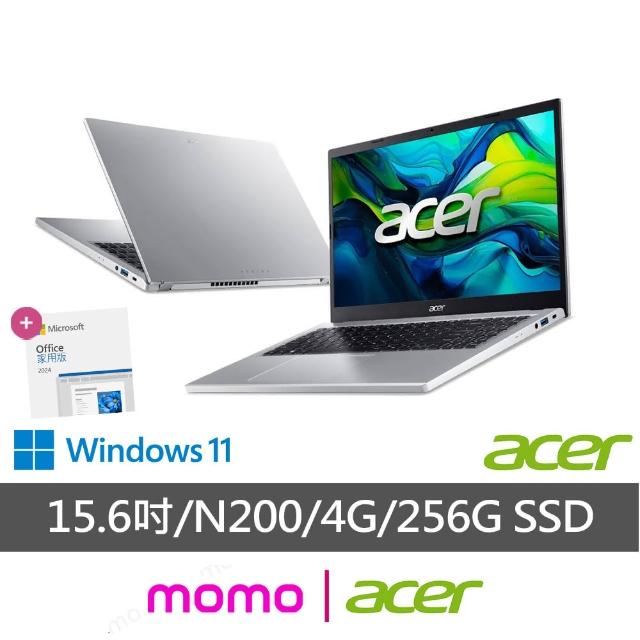 【Acer 宏碁】Office2024★15.6吋N200文書筆電(Aspire/AG15-31P-P916/N200/4G/256G SSD/W11)