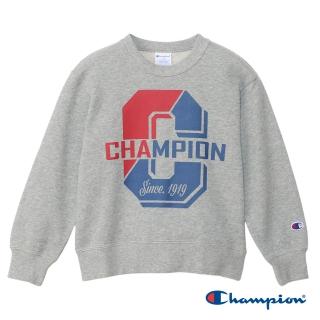 【Champion】官方直營-CASUAL 拼色大C印花純棉圓領TEE/休閒TEE-男童(4色可選)