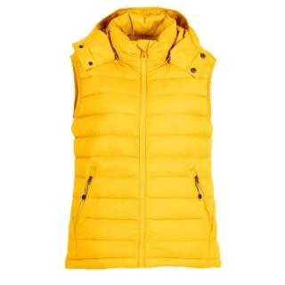 【Wildland 荒野】女700FP可拆帽輕暖羽絨背心(蒲公英黃)