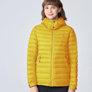 【Wildland 荒野】女700FP可拆帽輕暖羽絨外套(蒲公英黃)
