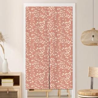 【BonBon naturel】侘寂風日式極簡系列門簾85x150cm-橙光(門簾/風水簾/長門簾/穿桿式門簾)