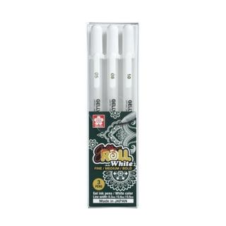 【SAKURA 櫻花】SAKURA 櫻花 GELLY ROLL White 白色證券筆 高光筆 牛奶筆 3支入 /盒 XPGB-3WT