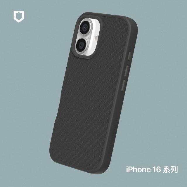 【RHINOSHIELD 犀牛盾】iPhone 16/Plus/Pro/Pro Max SolidSuit碳纖維紋路防摔背蓋手機保護殼(相機鍵按鈕版)