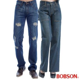【BOBSON】男女款舒適有型直筒褲(5款任選)