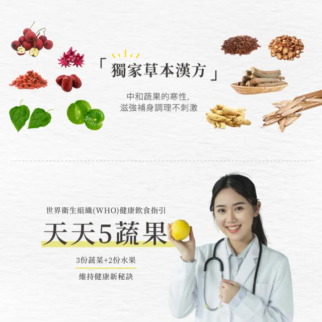 【統欣生技】蔬果五行精力湯 1入組(15包/入-蔬果汁.循環代謝.沖泡穀物.營養糊)