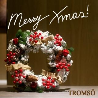 【TROMSO】芬蘭聖誕花圈-B08白雪紛飛松果花圈(35x35cm)