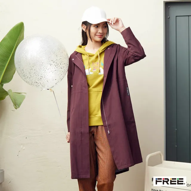 【FREE】MRSA防風防潑水抗菌連帽風衣外套(3色)