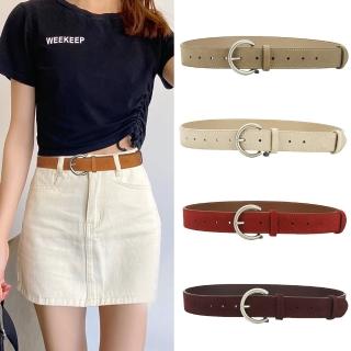 【MoonDy】腰帶 復古腰帶 皮帶真皮 紅色皮帶 麂皮皮袋 女皮帶 寬腰帶 波希米亞 針扣腰帶 洋裝腰